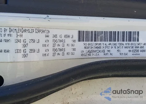 2000 Jeep Grand Cherokee Limited из США, поврежденный, VIN 1J4GW58NXYC341436